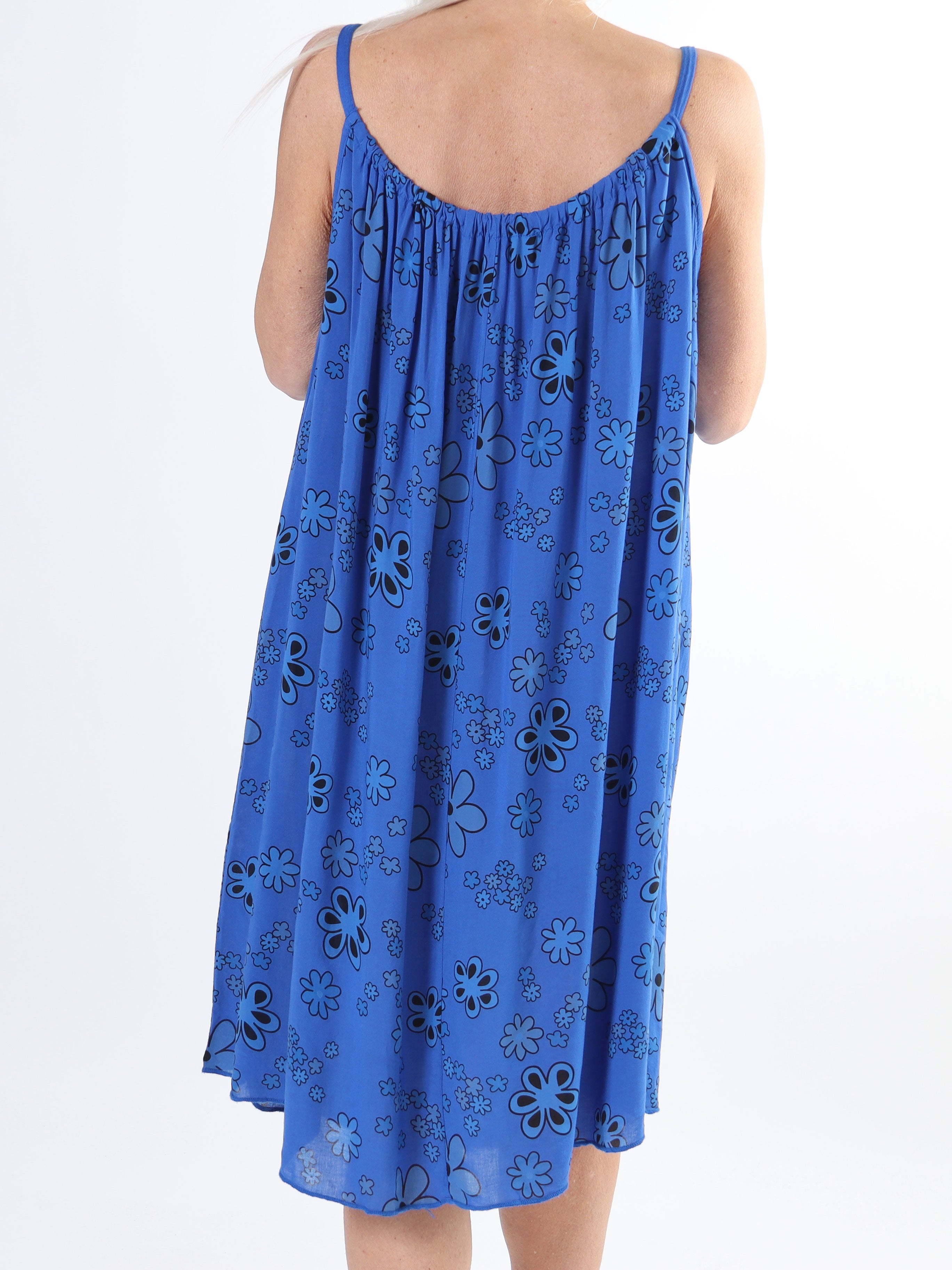 Sunshines Flower - Let plus size kjole i viskose med blomsterprint